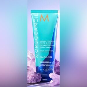 Moroccanoil Blonde Perfecting Purple Shampoo - Blue and Purple